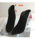 Women's Boots Comfort PU Casual Zipper Kitten Heel Ruby 