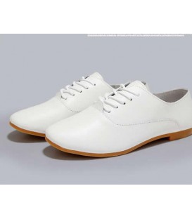 Women oxford shoes ballerina genuine leather flats shoes