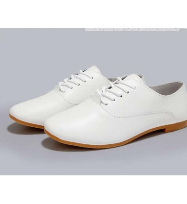 Women oxford shoes ballerina genuine leather flats shoes