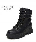 Winter new fashion casual style round lace platform shoes women's winter boots
