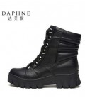 Winter new fashion casual style round lace platform shoes women's winter boots