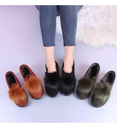Ladies winter scoop shoes plush shoes 2017 new