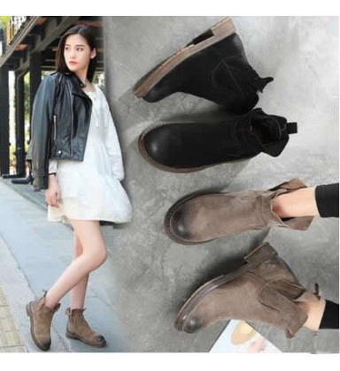 Autumn and winter new Chelsea boots, pigskin Martin boots British Autumn and winter new Chelsea boots, pigskin Martin boots British