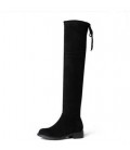 Winter new stretch knee long boots women flat stretch cloth boots