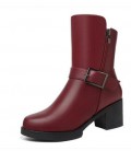 Snow boots thick plus velvet boots 2017 winter high-heeled in the tube