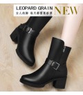 Snow boots thick plus velvet boots 2017 winter high-heeled in the tube