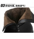 Snow boots thick plus velvet boots 2017 winter high-heeled in the tube