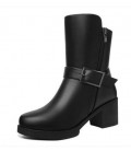 Snow boots thick plus velvet boots 2017 winter high-heeled in the tube