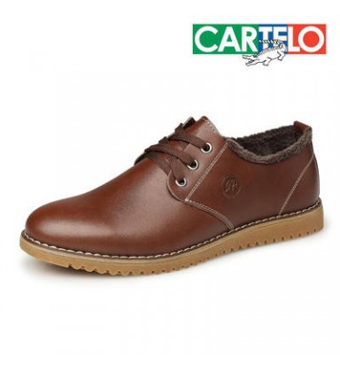 Card Dili Crocodile men's shoes new winter low soft cotton soft leather business casual shoes