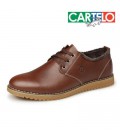 Card Dili Crocodile men's shoes new winter low soft cotton soft leather business casual shoes