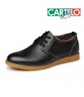 Card Dili Crocodile men's shoes new winter low soft cotton soft leather business casual shoes