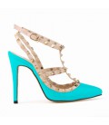 Women fashion hollow rivets stitching fine high-heeled shoes