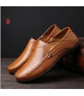 NIAN JEEP winter bean soft shoes men's business casual plus velvet shoes