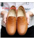 NIAN JEEP winter bean soft shoes men's business casual plus velvet shoes