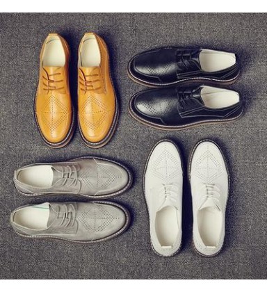 Classic car new dress shoes business breathable men's shoes British style low to help casual men's shoes