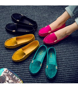 Women's candy color shoes Spring autumn cute slip on shoes