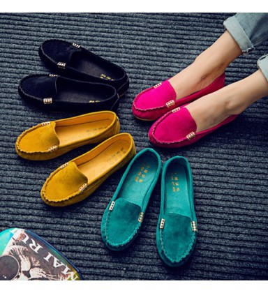 Women's candy color shoes Spring autumn cute slip on shoes