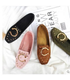 2018 spring and autumn new female Korean students a lazy leisure shoes all-match Harajuku