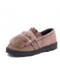 Korean female rabbit diamond all-match Doug winter shoes