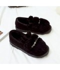 Korean female rabbit diamond all-match Doug winter shoes
