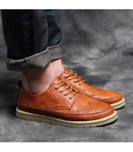 2018 British Bullock men's British style business casual shoes wild trend of men's shoes