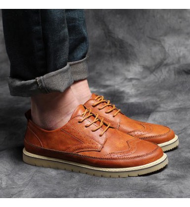 2018 British Bullock men's British style business casual shoes wild trend of men's shoes