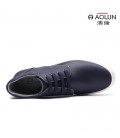 Australian Lun Korean men's casual wear lace round plate shoes