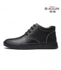 Australian Lun Korean men's casual wear lace round plate shoes