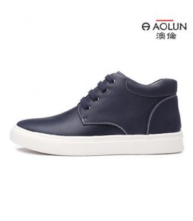 Australian Lun Korean men's casual wear lace round plate shoes