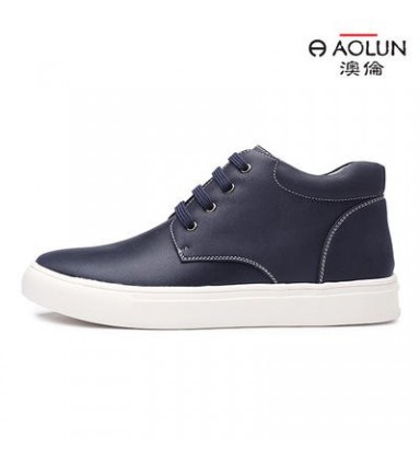 Australian Lun Korean men's casual wear lace round plate shoes
