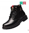 Men's leather Martin boots in winter with velvet and warm climbing shoes