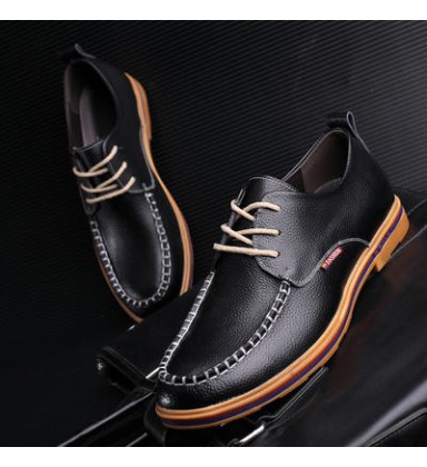  Qi Yuhan stylish men's tie-in thick bottom with low-cut shoes