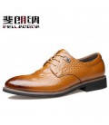 Federer new men's crocodile pattern lace business shoes men's shoes