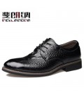 Federer new men's crocodile pattern lace business shoes men's shoes