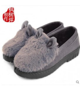 Autumn and winter peas shoes and cashmere leisure shoes female pregnant women driving thickening
