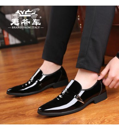 Classic 2018 new dress shoes business breathable men's shoes