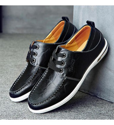 Triquat shark new Korean leather embossed men's casual shoes
