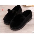Autumn and winter with warm and thick hair Maomao shoes flat cotton scoop