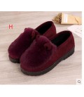 Autumn and winter with warm and thick hair Maomao shoes flat cotton scoop
