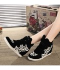 Women Winter Shoes Leopard Suede Ankle Boots