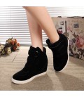 Women Winter Shoes Leopard Suede Ankle Boots