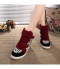 Women Winter Shoes Leopard Suede Ankle Boots