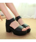 Women Summer fashion platform soft PU sandals