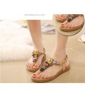 Woman Summer Flat Sandals Ladies Summer Bohemia Beach Flip Flops Shoes