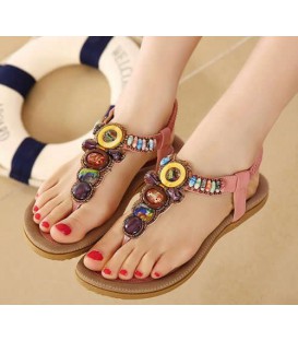 Woman Summer Flat Sandals Ladies Summer Bohemia Beach Flip Flops Shoes