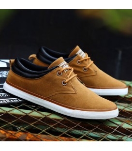 Casual Lace Up Canvas Men Flats Shoes
