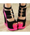 Women's Shoes PU Spring Summer Comfort Sandals for Casual White Fuchsia