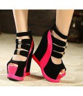 Women's Shoes PU Spring Summer Comfort Sandals for Casual White Fuchsia