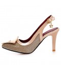Women's Shoes Leatherette Glitter Spring Summer Slingback Sandals