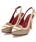 Women's Shoes Leatherette Glitter Spring Summer Slingback Sandals